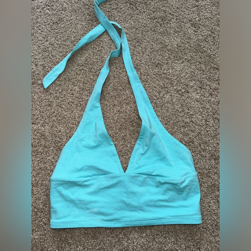 Teal Garage Halter Tank